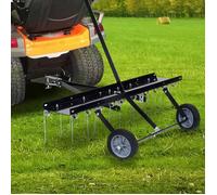 Scarificateur pour tondeuse autoportée - vidaXL - 100 cm - Acier - Noir