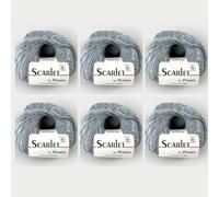 Scarlet by Permin Lot de 6 fils d'été durables en lin, coton et Ecovero (02 bleu clair)