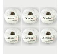 Scarlet by Permin Lot de 6 fils d'été durables en lin, coton et Ecovero (03 blanc)