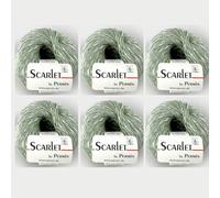 Scarlet by Permin - Lot de 6 fils d'été durables en lin, coton et Ecovero (12 vert clair)
