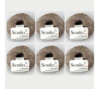 Scarlet by Permin Lot de 6 fils d'été durables en lin, coton et Ecovero (33 beige)