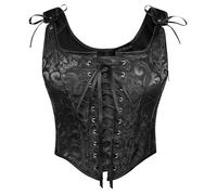 Scarlet Darkness Corset féminin de style Renaissance, avec lacets, motif floral, bustier avec armature, 48