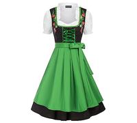 Scarlet Darkness Costume de fête de la bière, 3 pièces, robe bavaroise Dirndl, vert, Small