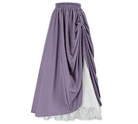 Scarlet Darkness Jupe Longue Longue Double Couche pour Femme, Violet, Taille L