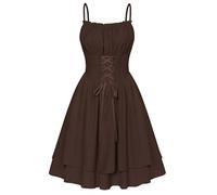 Scarlet Darkness Robe Corset Mini pour Femmes et Adolescentes - Robe de Fée en Mousseline de Soie - Robe d'été pour Graduation, café, Taille M