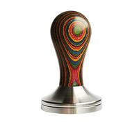 scarlet espresso Tamper « classic colorato », tampon à expresso élégant avec poignée ergonomique en bois précieux coloré, pour un expresso parfait, barista (multicolore, 58,5 mm)