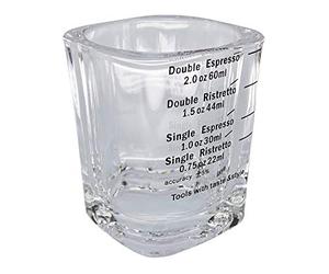 scarlet espresso Verre à shot « scala perfetta » - 60 ml - Carré - Avec graduation noire - Pour mesurer les spécialités d'expresso