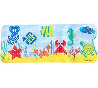 Scarlet Gem Tapis de bain et de douche antidérapant extra long 100x40 cm pour bébés, tout-petits et enfants - Phtalates antidérapants et sans plomb en PVC résistant aux moisissures et aux moisissures