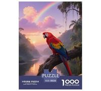 Scarlet Macaw Puzzle 1000 Pièces Jeu Difficile pour Experts Oiseau Mémoire Et Logique Objet Artiste 38x26cm/1000pcs