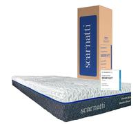 Scarnatti HighComfort Matelas en mousse à froid 80 x 200 cm - 18 cm de haut, 7 zones de mousse à mémoire de forme et gel cool, avec infusion de thé vert et de charbon de bambou, H3-H4