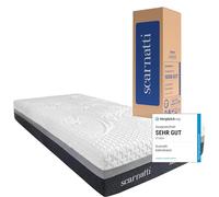 Scarnatti Matelas 180 x 200 cm, hauteur 27 cm, dureté H3-H4, matelas en mousse à mémoire de forme, 7 zones viscoélastique, gel cool, thé vert et charbon de bambou, Zero-Partner Disturbance