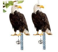 Scarneurs d'oiseaux pour jardins 2pcs Scureur d'oiseau de la chouette imperméable réaliste avec ruban dissuasif sur les oiseaux et cloche pour le garage de toit de maisons de garage Pond de toit