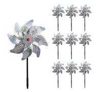 Scarneurs d'oiseaux pour jardins, reflets réflexives aux oiseaux éoliennes époustouflantes holographiques dissuasifs pour effrayer les protège les fruits des cultures de jardin fleurs, paquet