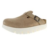 Scarpa donna sabot Birkenstock Boston Pap Chunky in suede warm sand D25BI01 1026176 40