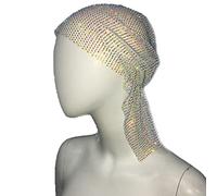 Scarpe De Tête en Bling Hollow Headress Fashion Fishnet Headscarf Hip Hop Turban Hat Hair Accessoires pour Les Femmes