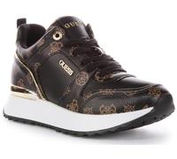 Scarpe donna Guess sneaker Kaddy ecopelle brown multilogo D24GU39 FL8DDYFAL12 40