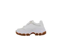 Scarpe donna Guess sneaker zeppa Berrett ecopelle embossed white D25GU01 FLTBERELE12 38