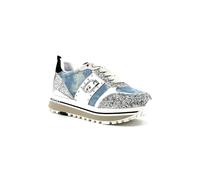 Scarpe sneaker Liu-Jo Maxi Wonder 71 denim/glitter/cow suede denim/silver donna DS24LJ14 BA4055 TX393 38