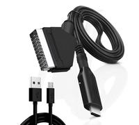 Scart To Hdmi Adapter 1080P Scart To Hdmi Converter Scart To Hdmi Adapter With Scart Input Cable And Hdmi Output Port Compatible With Hdtv Stb Vhs Xbox Ps3 Sky Dvd Blu-Ray Etc