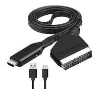 Scart To Hdmi Adapter, Scart To Hdmi Audio Video Converter 1080P/720P For Tv/Set-Top Box/Projector Etc