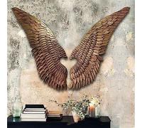 Scarves Décoration Murale d'aile d'ange 3D, Sculpture Murale d'ailes en Fer forgé rétro Art déco, Sculpture Murale de Grandes Ailes for Salle à Manger, Bar, Jardin, café (Color : Metallic, Taille :