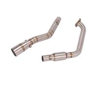 SCARXUSV Moto Silencieux Échappement Front Link Tuyau Hader Connexion 51mm pour Y&amaha YZF R15 R125 MT-15 V3 V4 2020-2024 Tuyau Échappement Moto(MÈCHE)