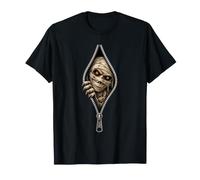 Scary Curious Mummy Zipper 3D Halloween Men Women Kids T-Shirt