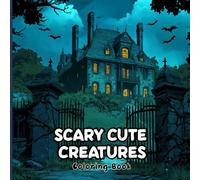 Scary Cute Creatures Coloring Book for Adults: 30 whimsically spooky illustrations of skeletal cats, haunted hand skeletons, gothic bats, pumpkin ... for mindful relaxation and stress relief