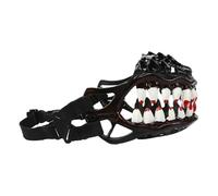 Scary Dog Muzzle With Teeth - Creepy Dog Costume With Large Teeth, Spooky Prop For Halloween, Hilarious Anti-Bite Werewolf Dog Muzzle Creepy Dog Muzzle Costume - Spooky Prop With Large Teeth, Funny Ha