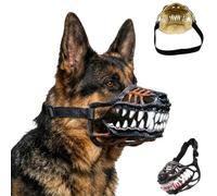 Scary Dog Muzzle with Teeth, Hell Hound Monster Muzzle. (A,M) | Scary Mask Dog Muzzle with Adjustable Straps for Small, Medium and Large Dogs