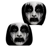 Scary Face Car Headrest Covers 2-Pack - Halloween Auto Decor | Universal