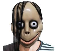 Scary Face Cover - Masque d'Halloween, couvre-chef effrayant, costume d'horreur, déguisement complet | Masque capillaire long effrayant pour la fête de cosplay, décoration de maison hantée, acces