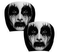 Scary Face Headrest Covers for Cars - 2-Pack | Double-Sided Halloween Prot