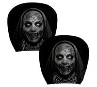 Scary Face Headrest Covers for Cars - 2-Pack | Double-Sided Halloween Prot