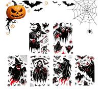 Scary Halloween Window Stickers, Halloween Window Clings Double-Sided
