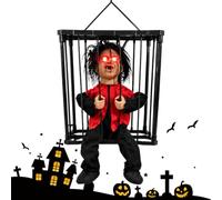Scary Hanging Light Up Eyes Prop | Animated Halloween Decorations | Halloween Decorations Outdoor For Porch Yard Lawn Fireplace Mantel Home Party Haunted Houses Indoor Outdoor Patio Garden