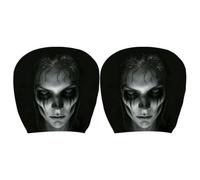 Scary Headrest Covers - 2 Pcs Universal Breathable Spooky Car Seat Headrest