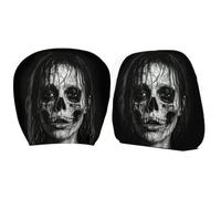 Scary Headrest Covers - 2 Pcs Universal Breathable Spooky Car Seat Headrest