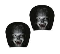 Scary Headrest Covers - 2 Piece Elastic , Funny Halloween Car Decor