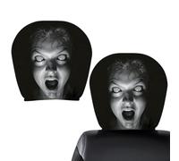 Scary Headrest Covers - 2 Pieces Elastic Automotive Head Rest Protector