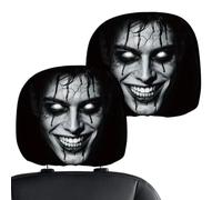 Scary Headrest Covers for Cars - 2 Pack Elastic Halloween Seat Covers