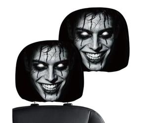 Scary Headrest Covers for Cars - 2 Pack Elastic Halloween Seat Covers