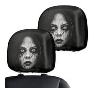 Scary Headrest Covers for Cars - 2 Pieces Funny Spooky Elastic Protector