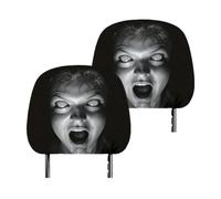 Scary Headrest Covers For Cars | 2 Pieces Halloween Ghost Face Print |
