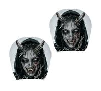 Scary Headrest Covers For Cars Breathable Halloween Spooky 2 Pieces