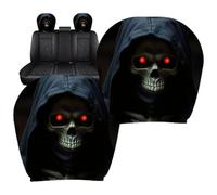 Scary Headrest Covers - Ghost Face Protector | 2 Pack Seat Covers | Tissu polyester respirant et élastique, universel sans slip, aide à protéger les Headrests from Daily Wear