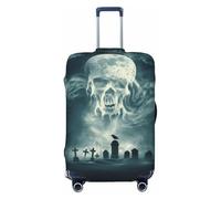 Scary Moon And Clouds Housses de bagages de voyage élastiques pour valises de 45,7 à 81,6 cm, Noir, CH