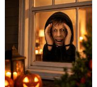 Scary Peeper Window Prank, Masque D’Halloween Réaliste et Silhouette Hantée | Décoration Visage Effrayant Pour Fenêtre, Accessoire Léger Pour Tour De Passe-Passe Sur Verre