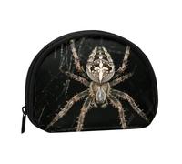 Scary Spider Mini sac de rangement portable pour pièces de monnaie, élégant et compact, adapté pour un transport quotidien, Noir , Taille unique