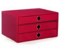 Scatola A4 3cassetti C/asola 250x343x185 Soho Rosso 36 | Rossler Soho